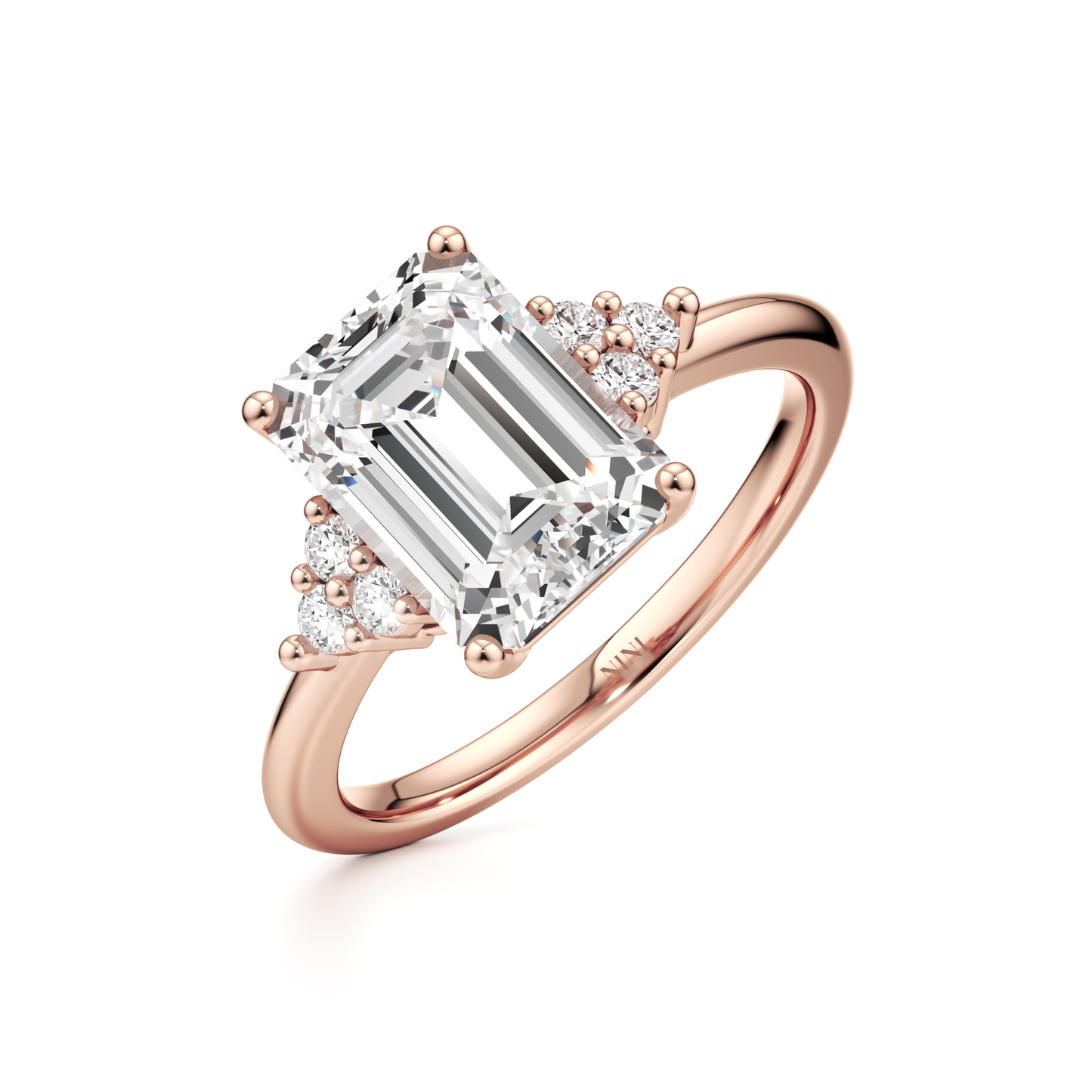 Terra Engagement Ring - 3.00 Ct Emerald Cut