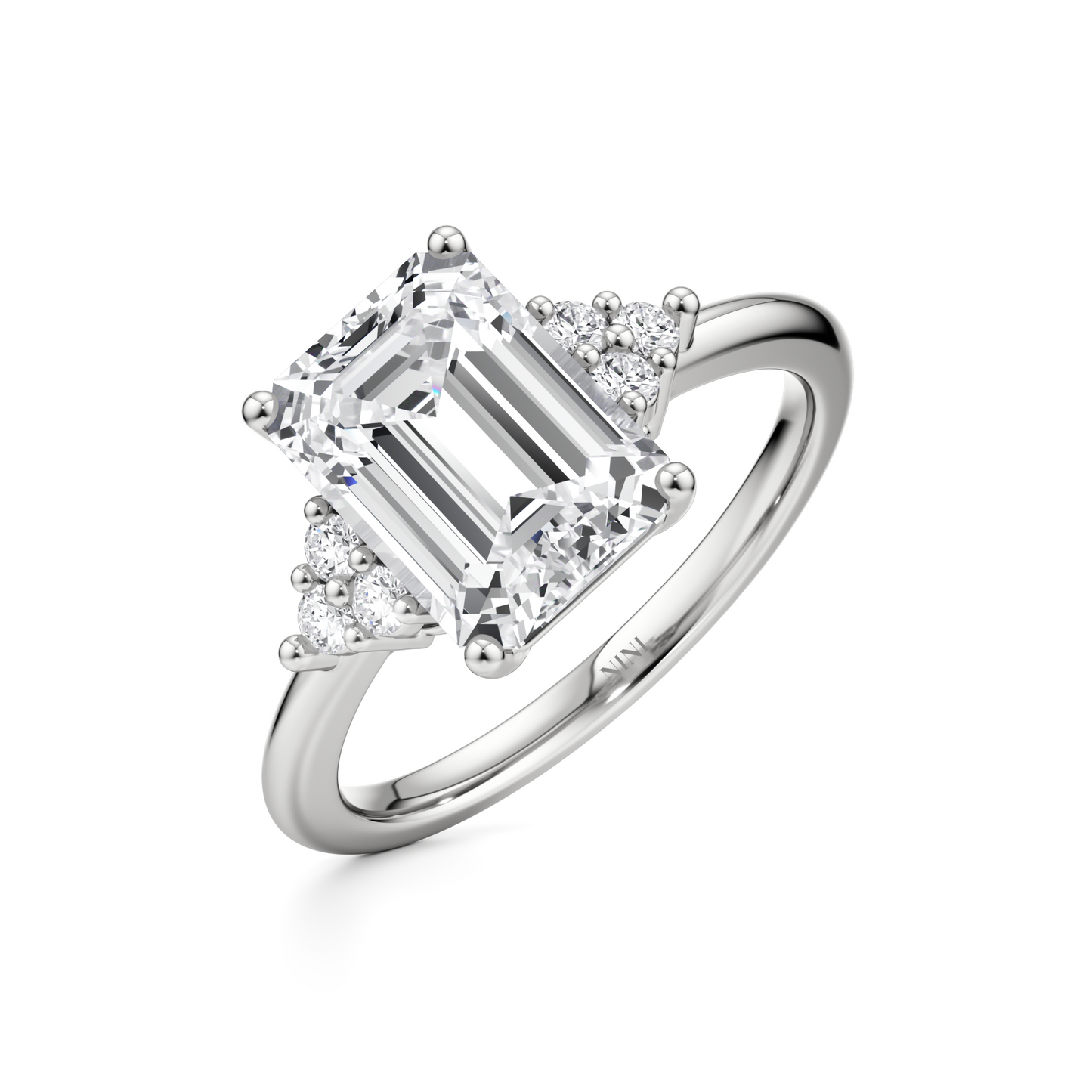 Terra Engagement Ring - 3.00 Ct Emerald Cut