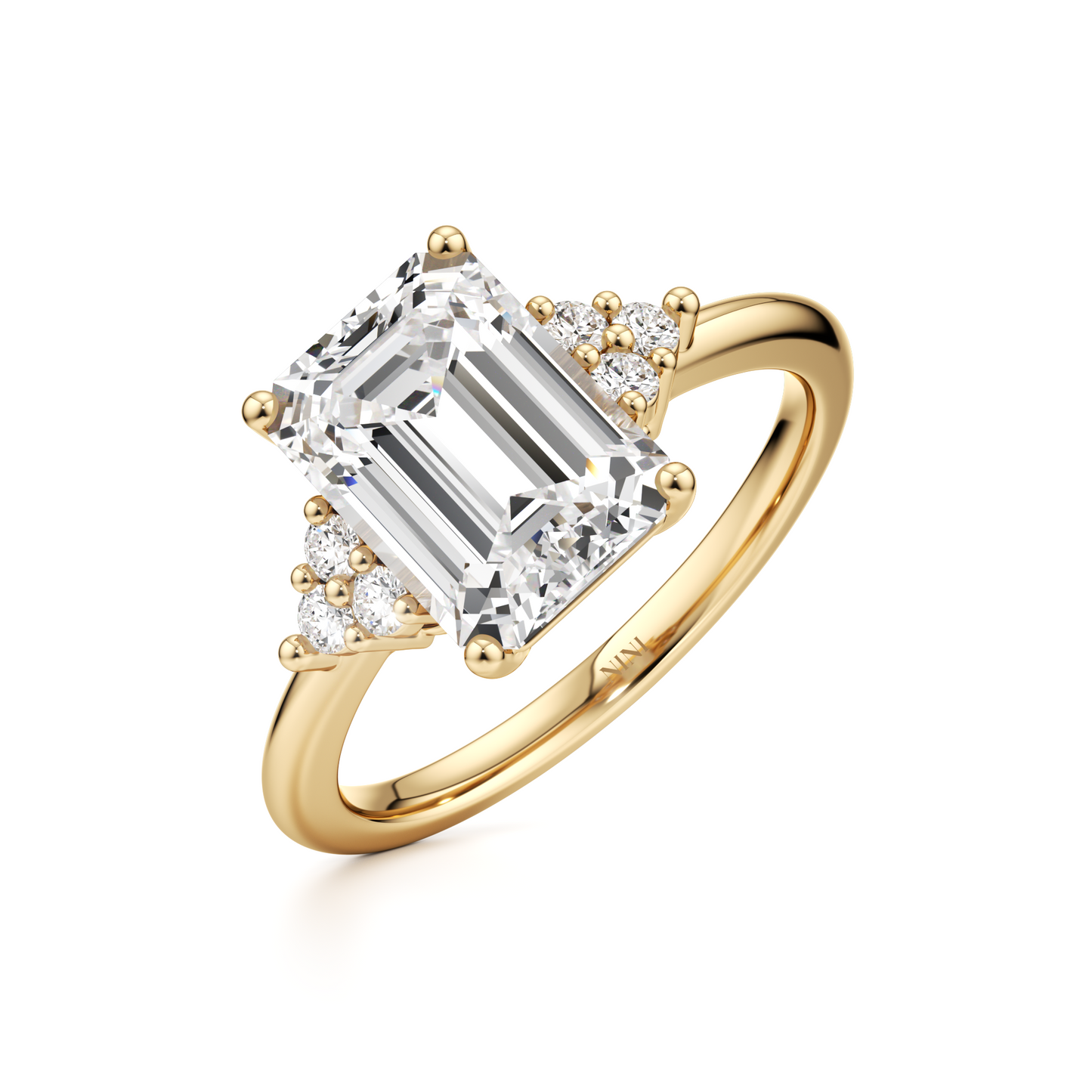 Terra Engagement Ring - 3.00 Ct Emerald Cut