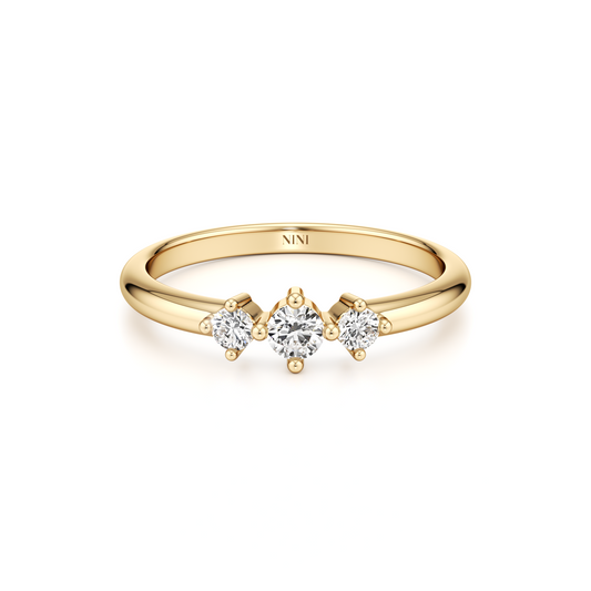 3 Diamonds Shiny Ring