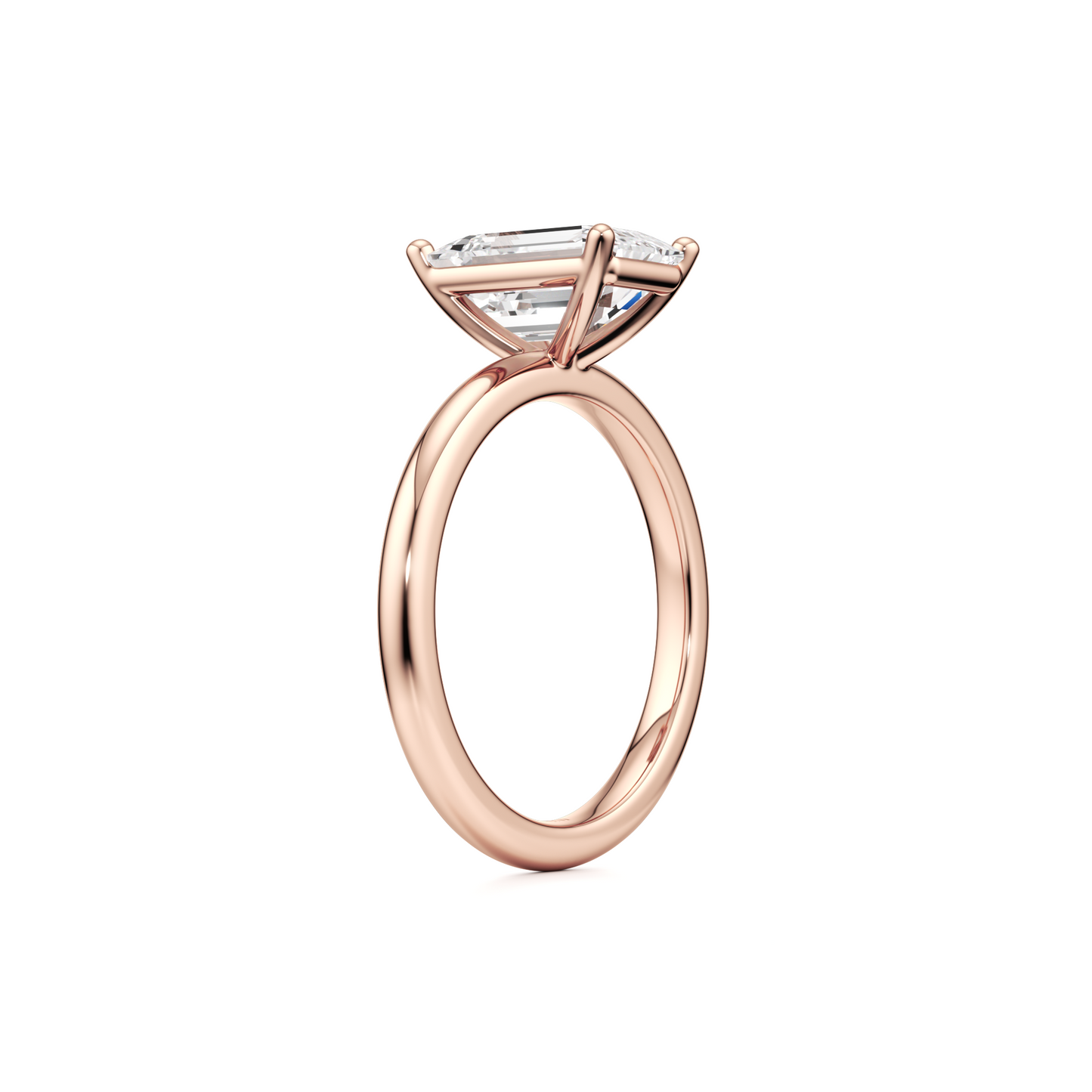 Solitaire Emerald Cut Diamond Engagement ring - 2.50 Ct