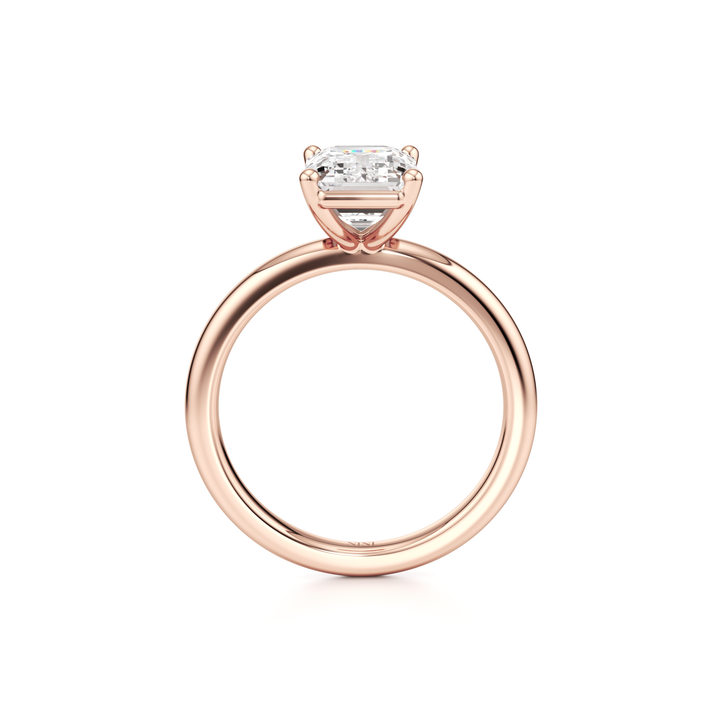 Solitaire Emerald Cut Diamond Engagement ring - 2.50 Ct