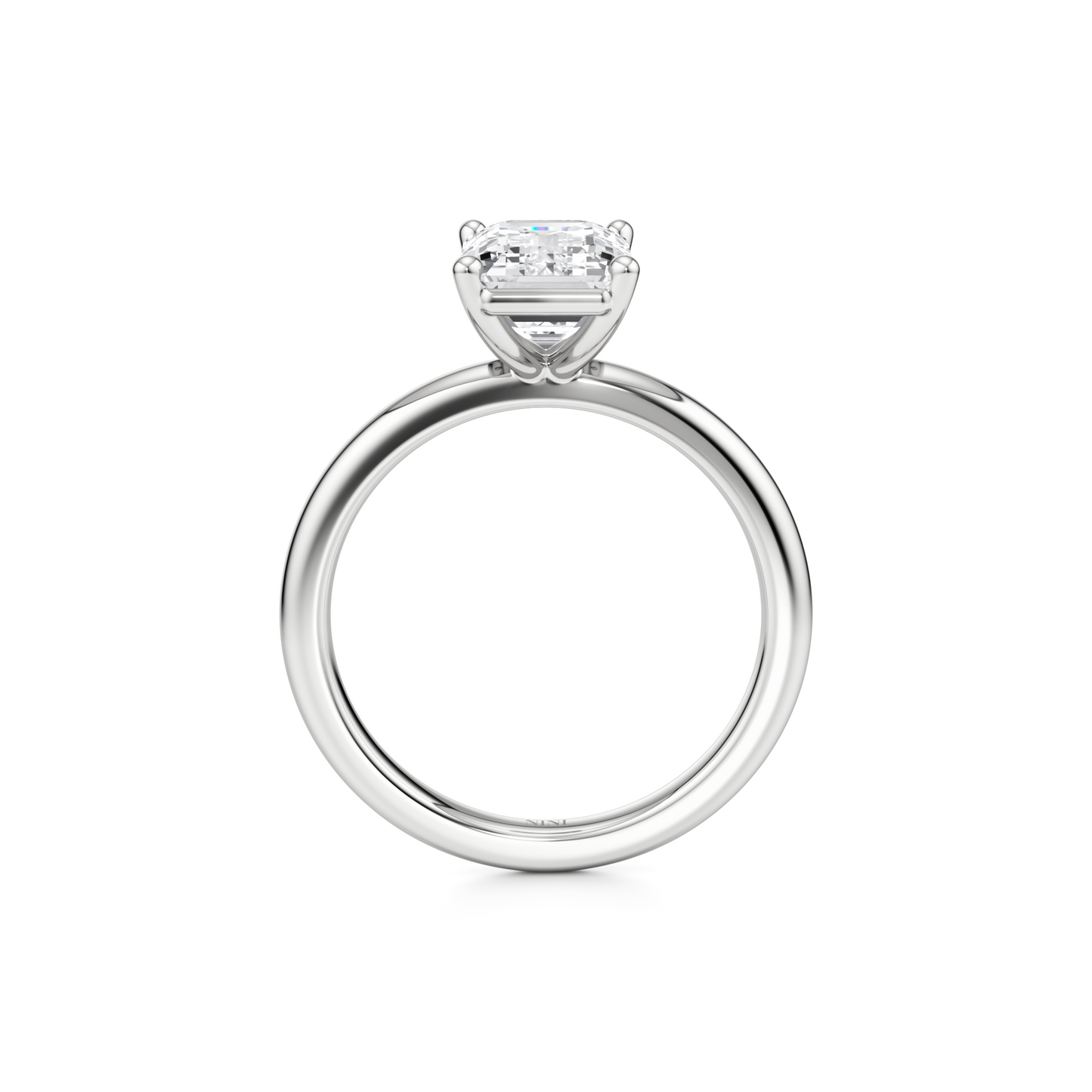 Solitaire Emerald Cut Diamond Engagement ring - 2.50 Ct