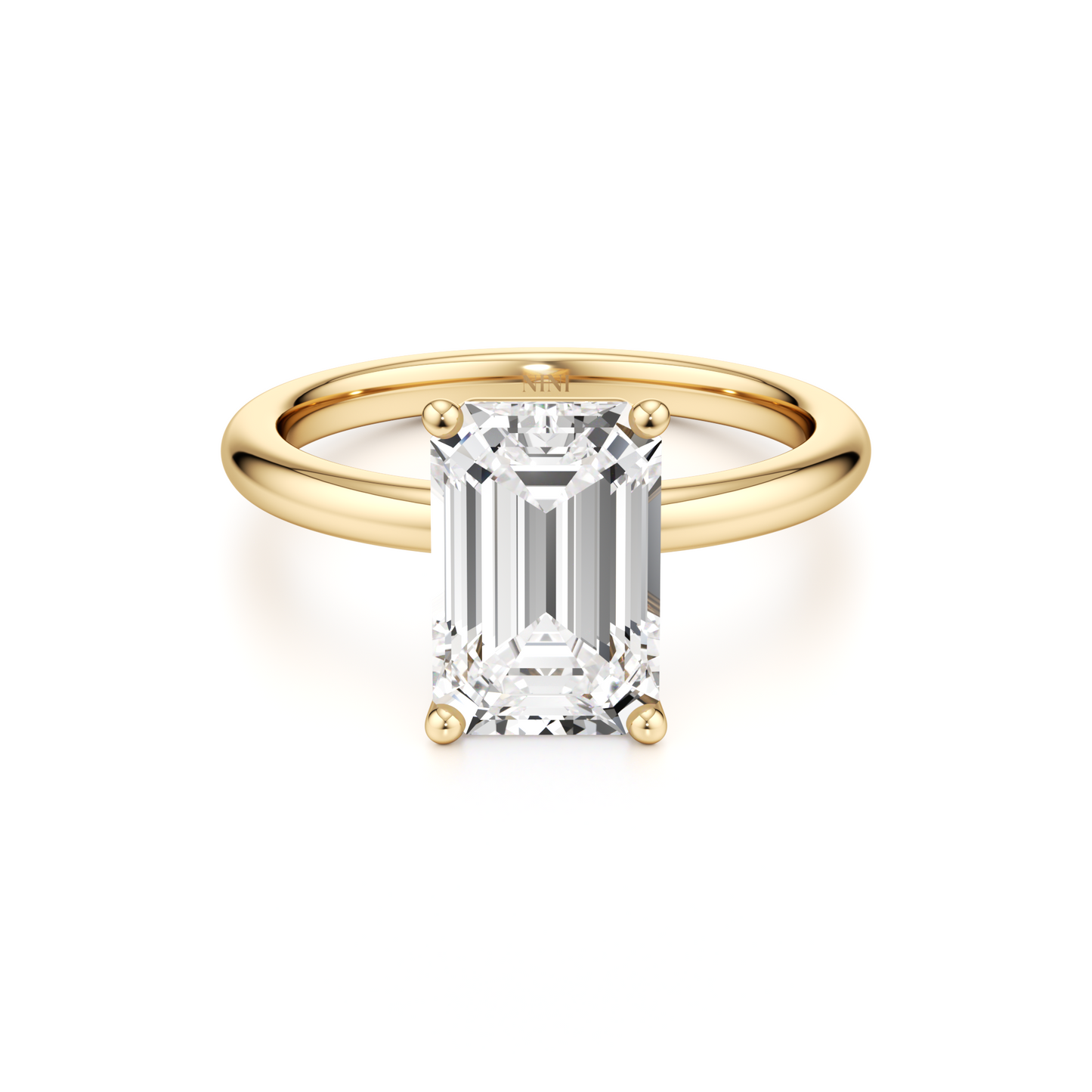 Solitaire Emerald Cut Diamond Engagement ring - 2.50 Ct