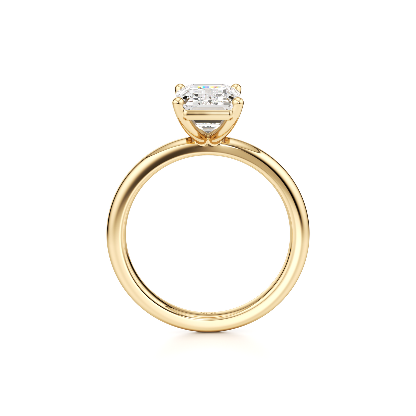 Solitaire Emerald Cut Diamond Engagement ring - 2.50 Ct