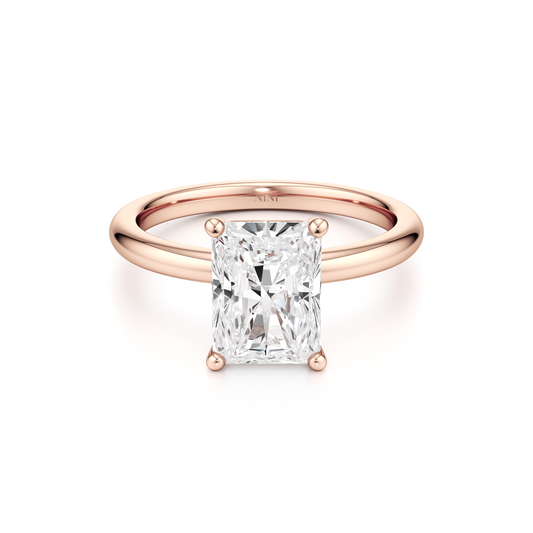 Solitaire Radiant Diamond Engagement ring - 2.00 Ct