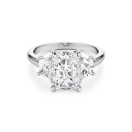 Trapezoid Engagement Ring - 2.00 Ct Radiant