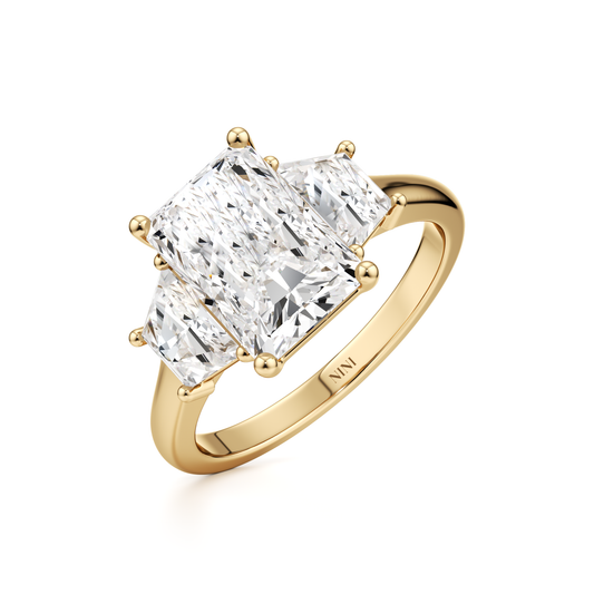 Trapezoid Engagement Ring - 2.00 Ct Radiant