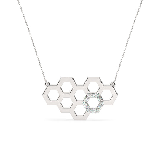 Honey Comb Diamond Necklace