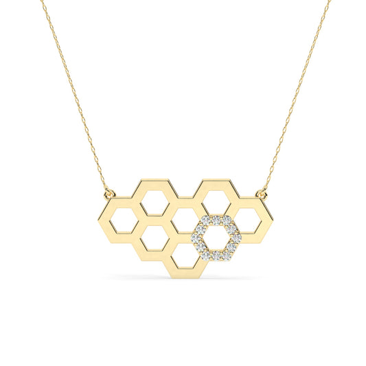 Honey Comb Diamond Necklace