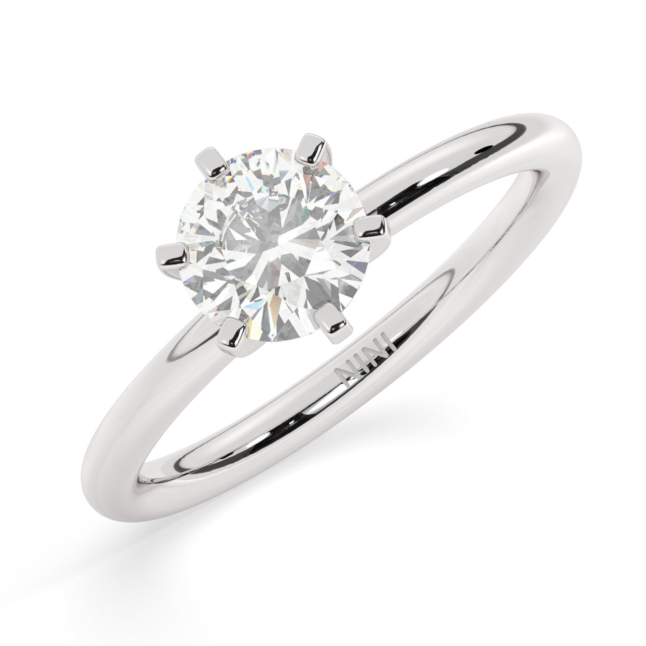 Solitaire Engagement Ring 1.00 Ct - 6 Prongs