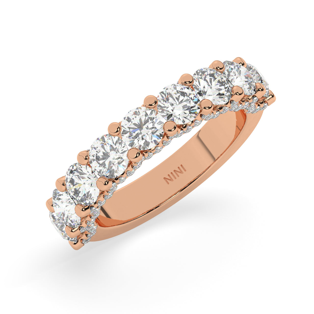 Bling Half Eternity Diamonds Ring