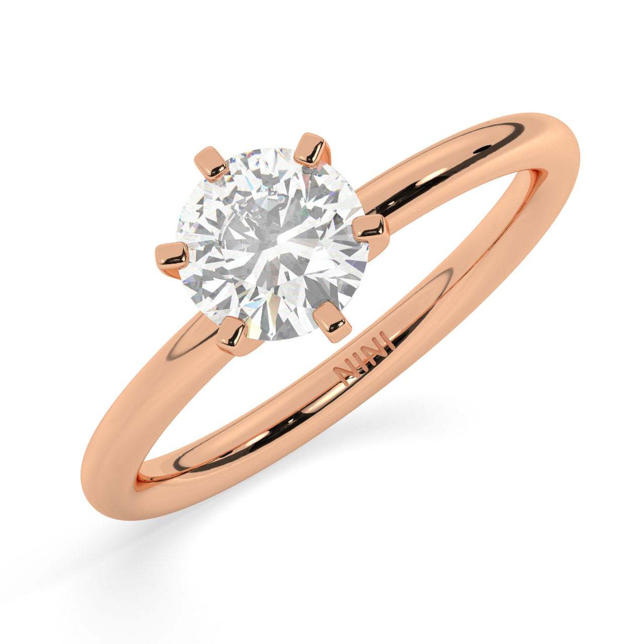 Solitaire Engagement Ring 1.00 Ct - 6 Prongs