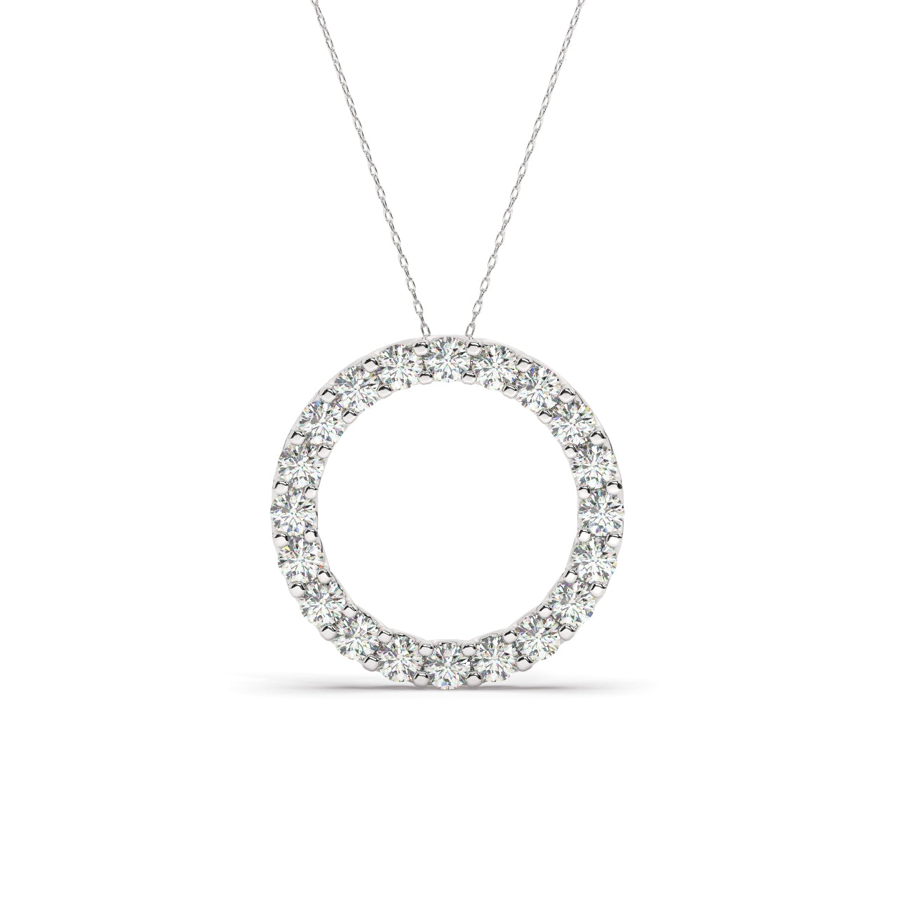 Circle Diamonds Necklace