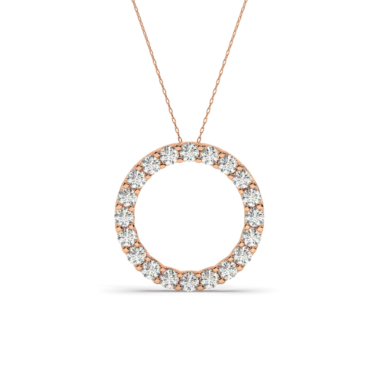 Circle Diamonds Necklace