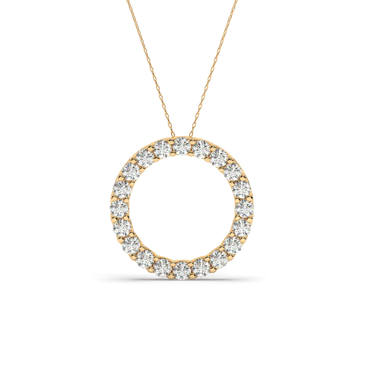 Circle Diamonds Necklace
