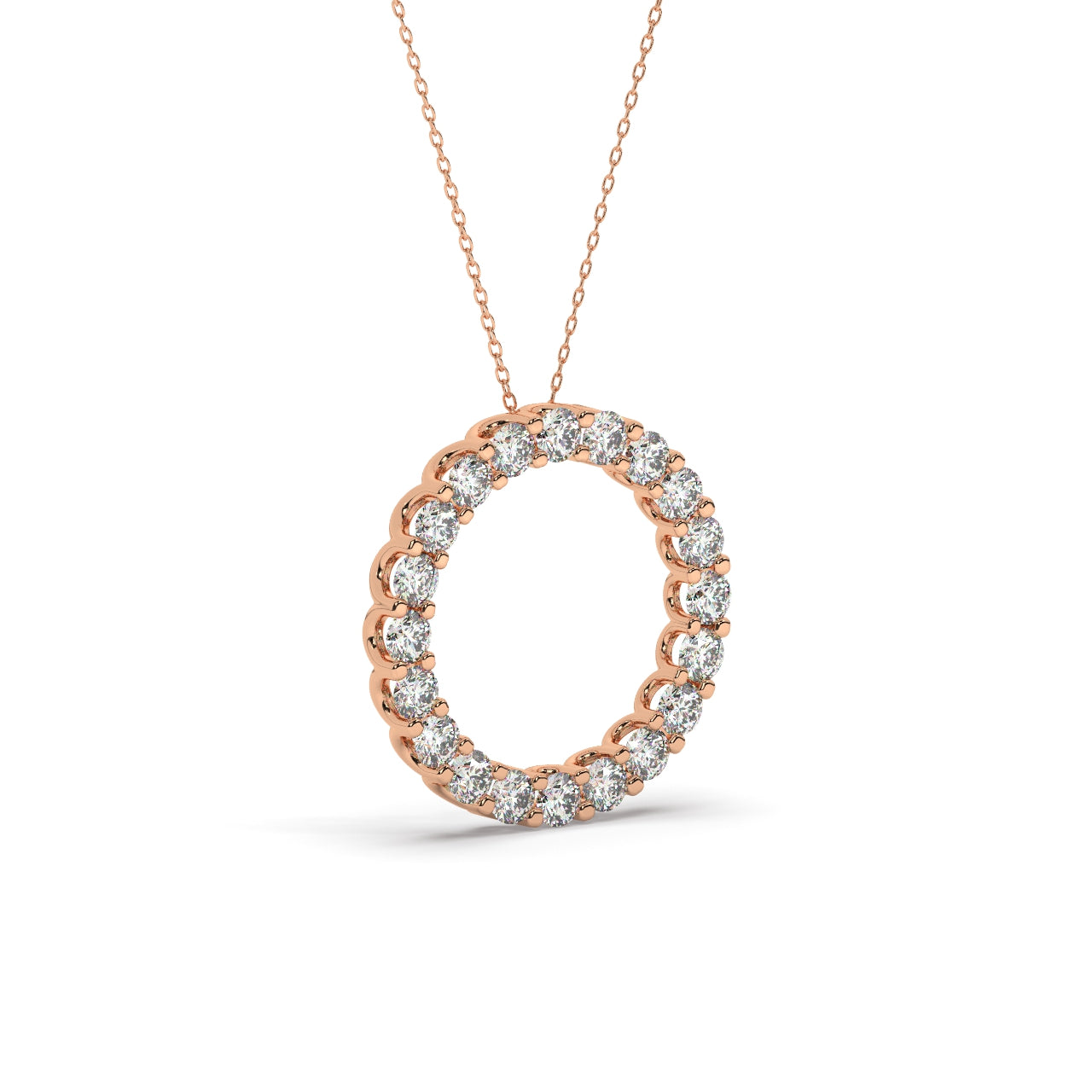 Circle Diamonds Necklace