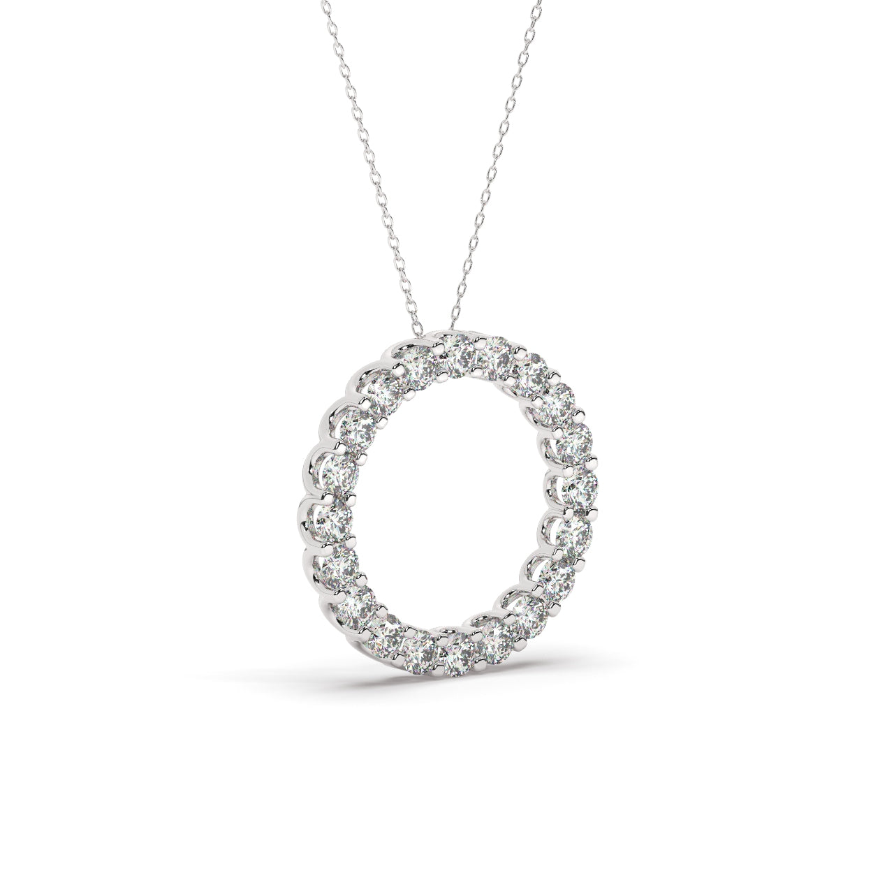 Circle Diamonds Necklace