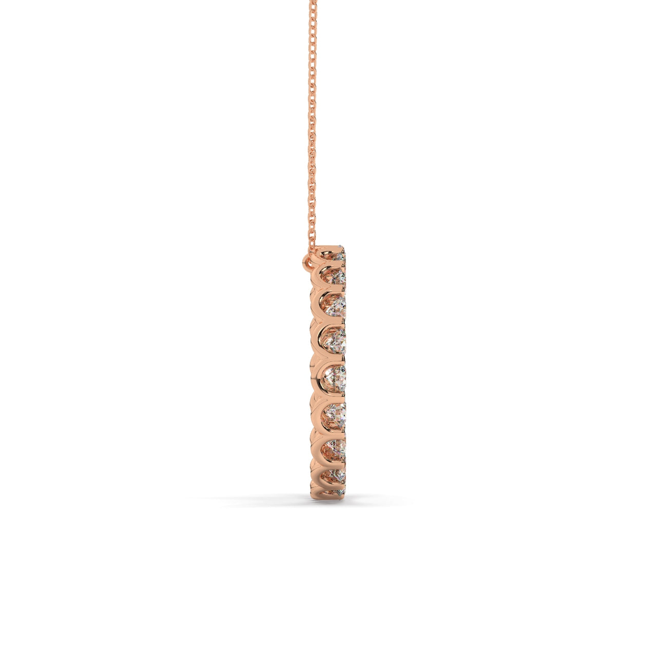 Circle Diamonds Necklace