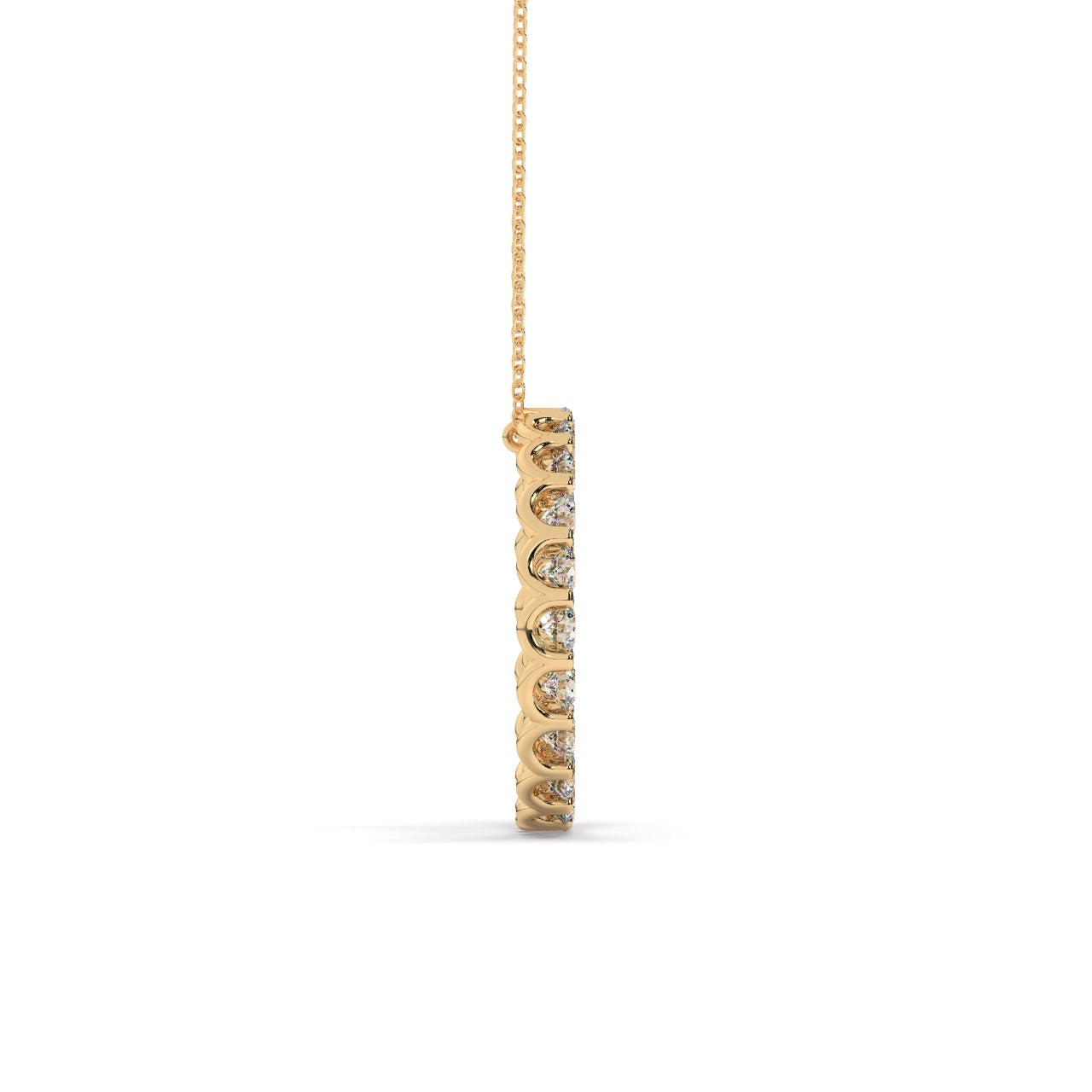 Circle Diamonds Necklace