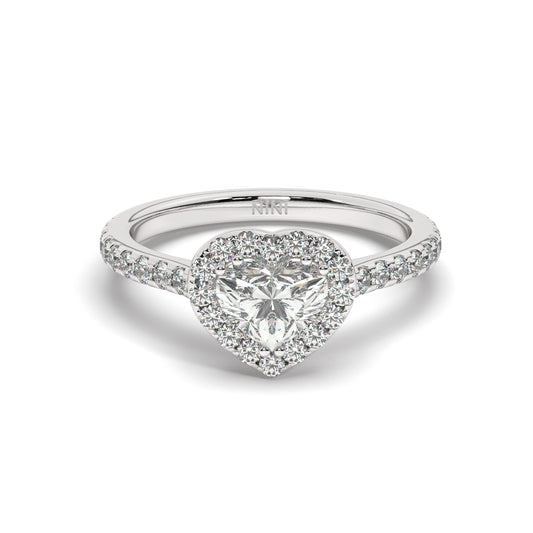Hailey Engagement Ring Heart Shape - 1.00 Ct