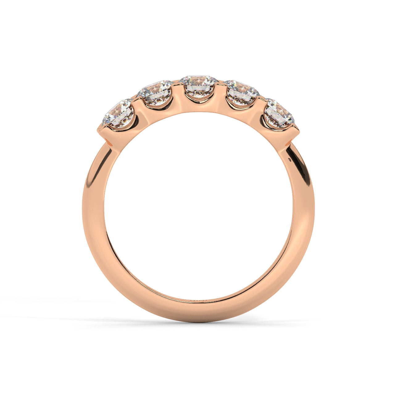 Five Diamonds Ring - 1.00 Ct