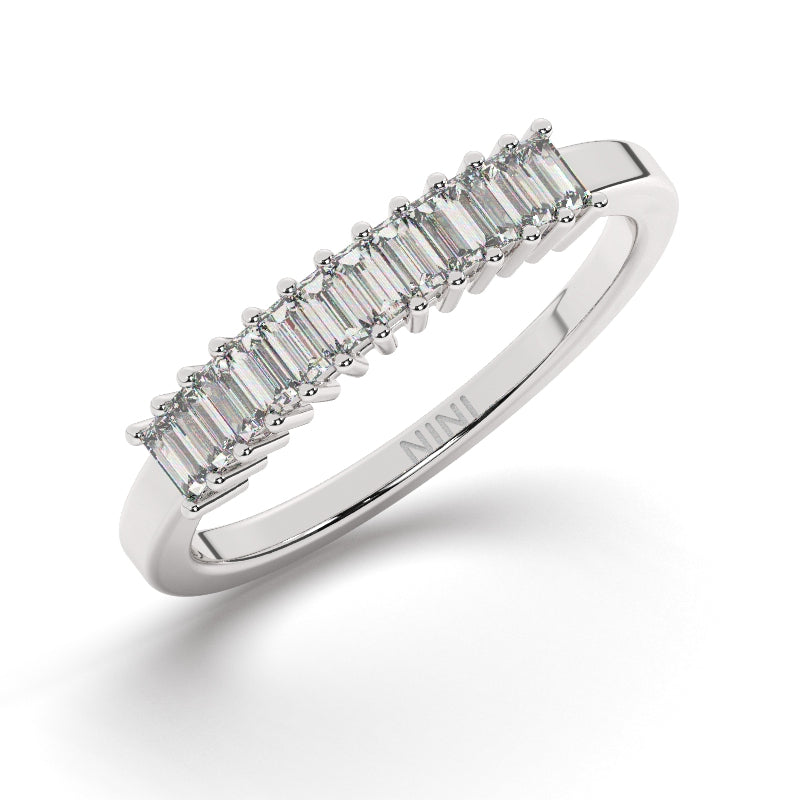 Vertical Baguette Diamond Ring