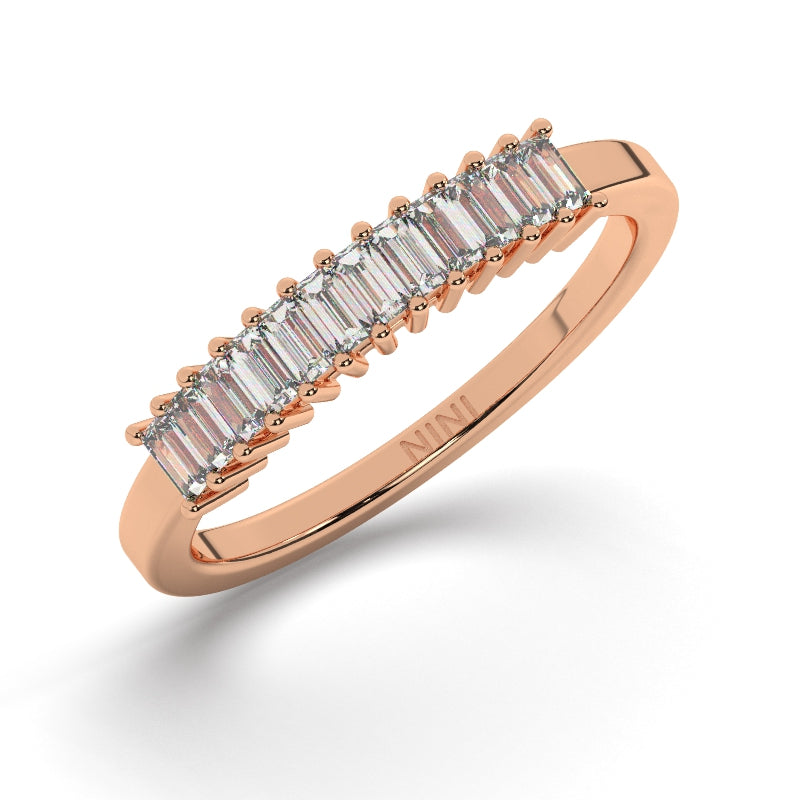 Vertical Baguette Diamond Ring