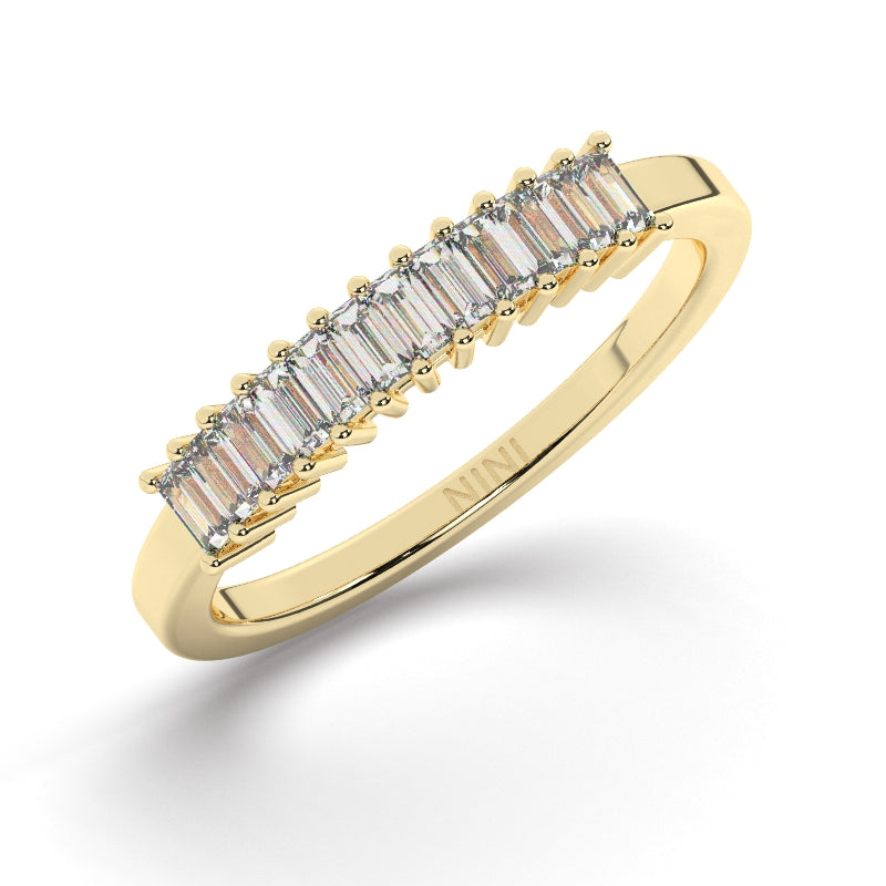 Vertical Baguette Diamond Ring