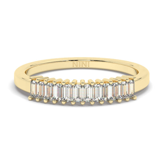 Vertical Baguette Diamond Ring