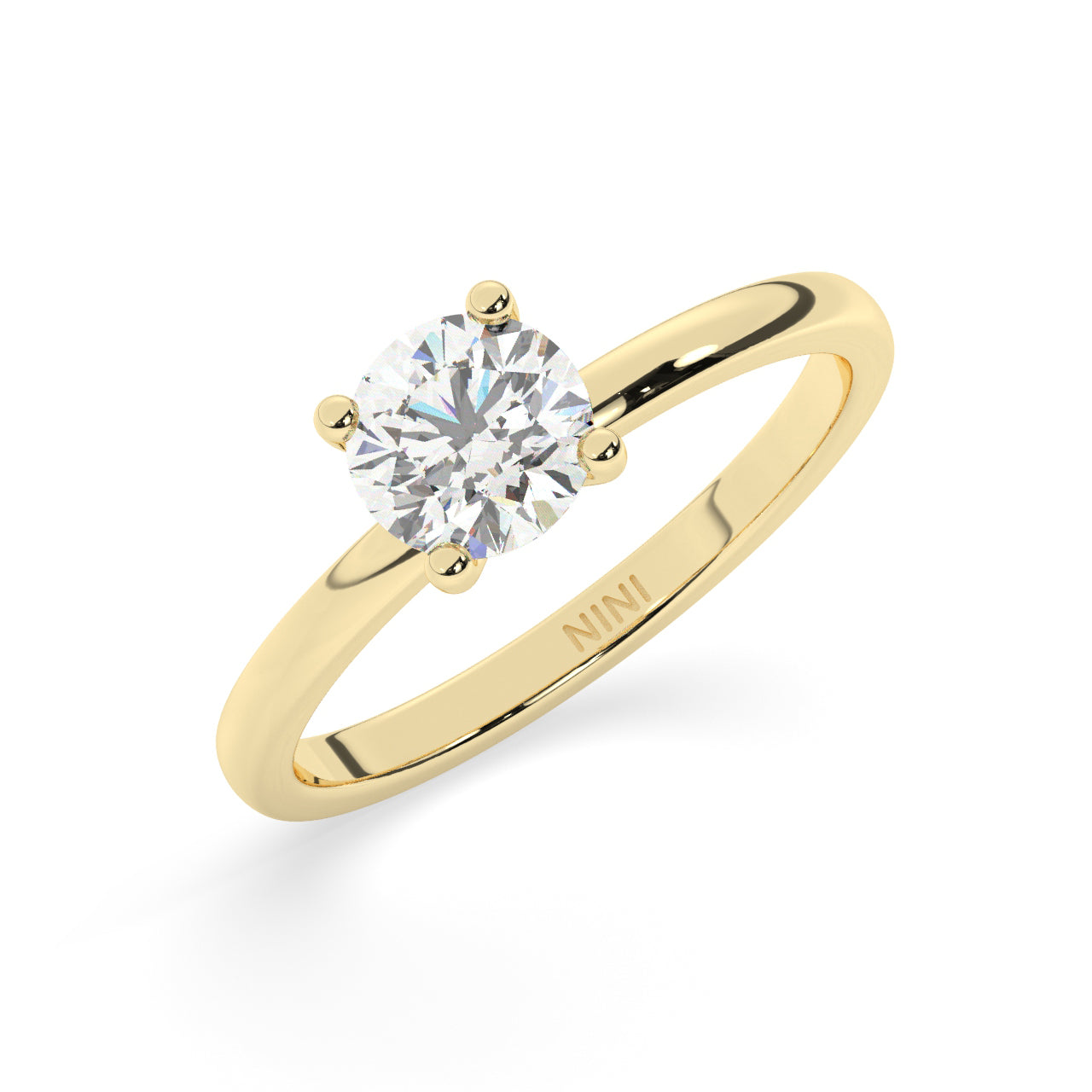 Solitaire Engagement Ring 0.50 Ct - 4 Prongs