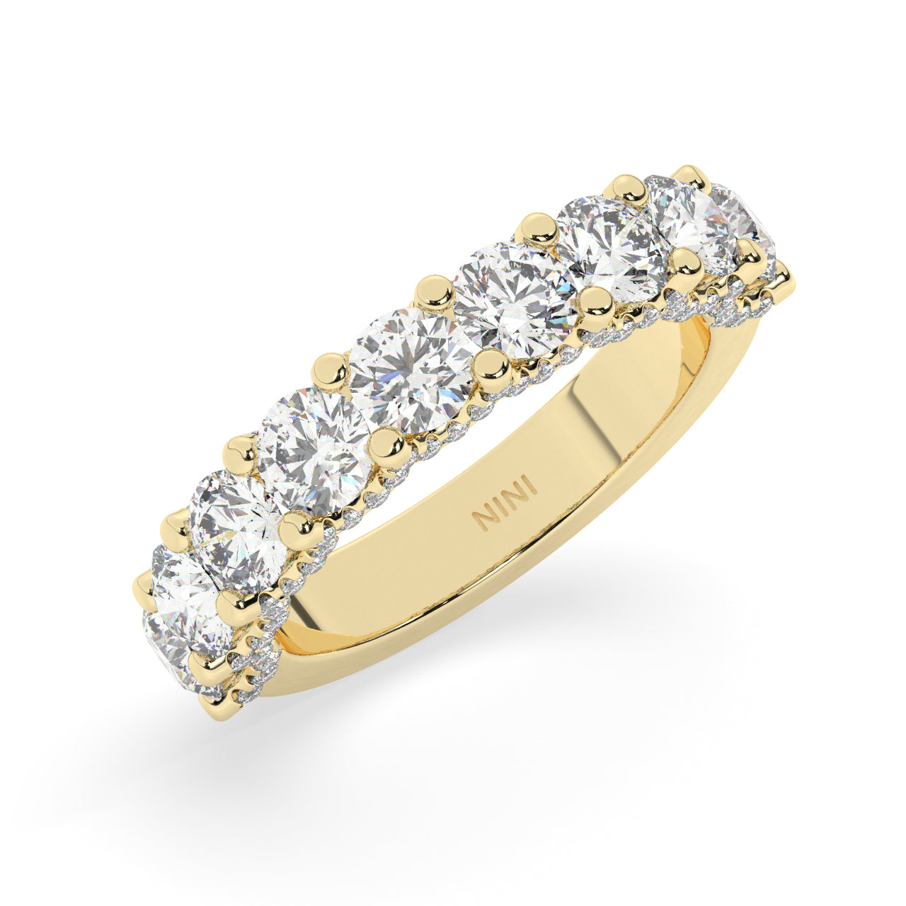 Bling Half Eternity Diamonds Ring