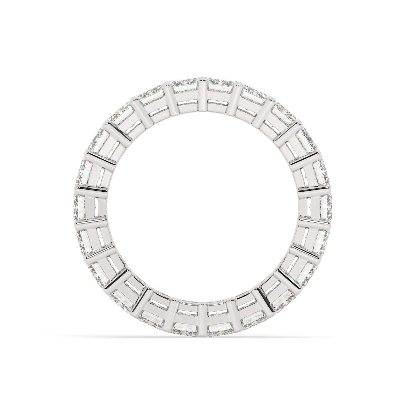 Emerald Cut Diamonds Eternity Ring - 0.25 Ct