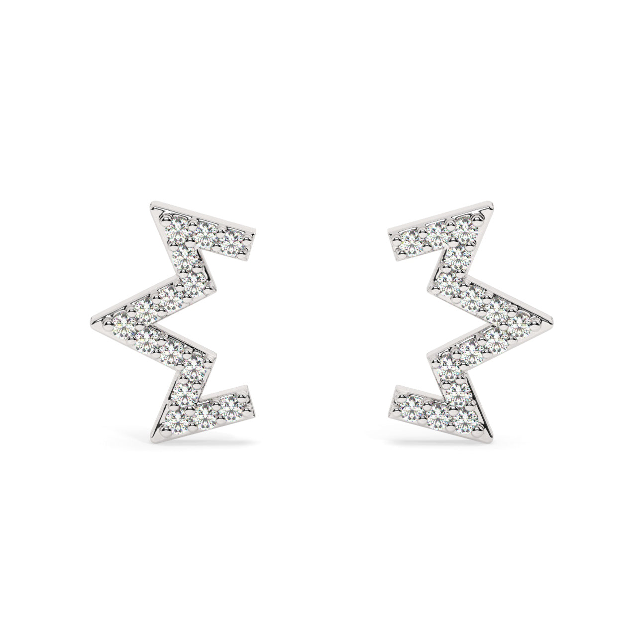 Zig-Zag Diamond Earrings