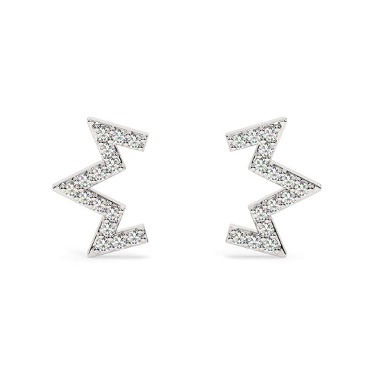Zig-Zag Diamond Earrings
