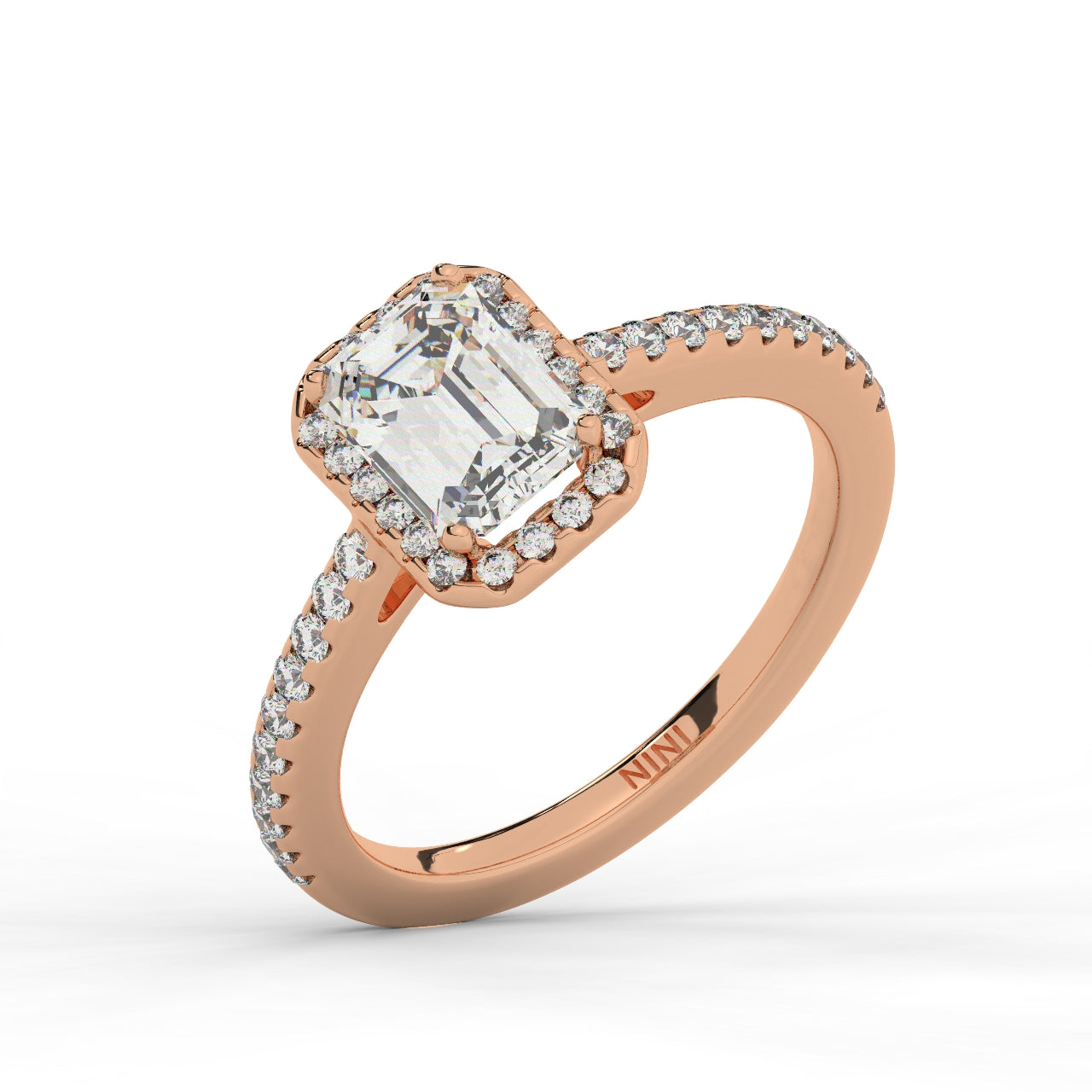 Hailey Engagement Ring - 1.50 Ct Emerald