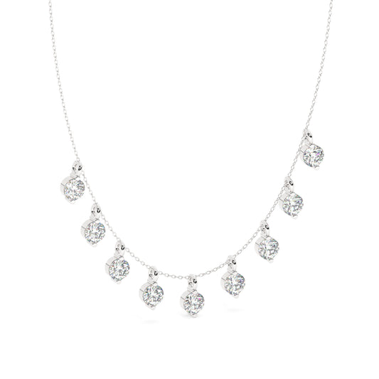 9 Diamond Drops Necklace