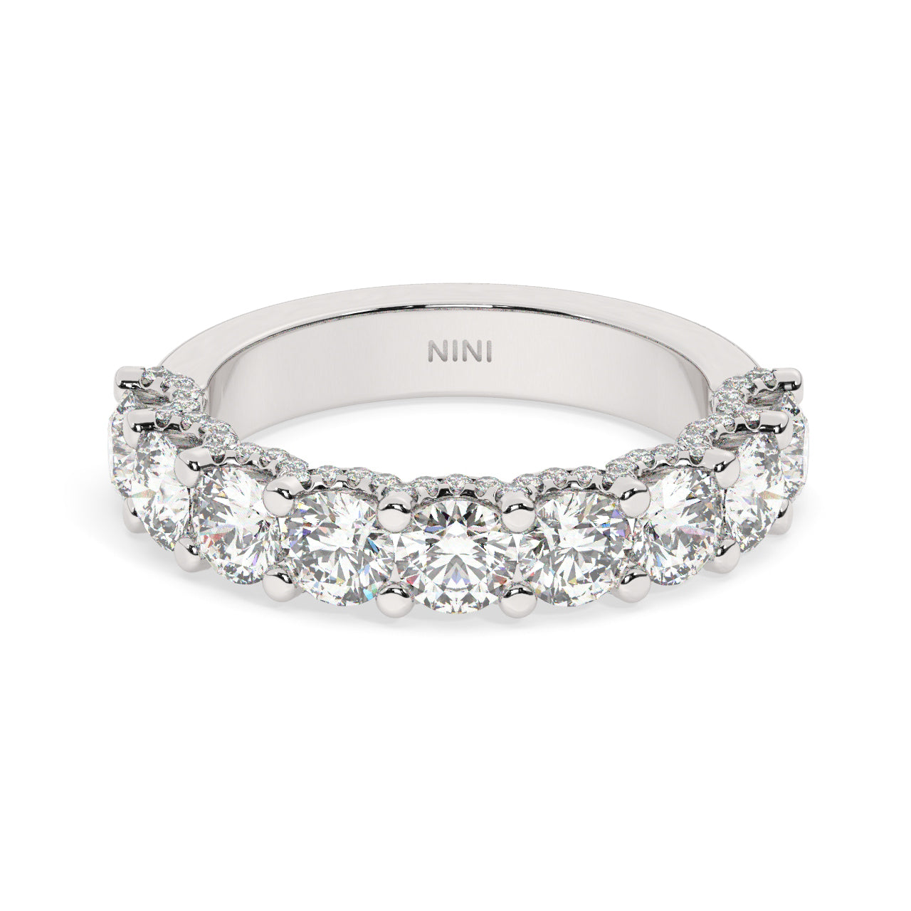 Bling Half Eternity Diamonds Ring