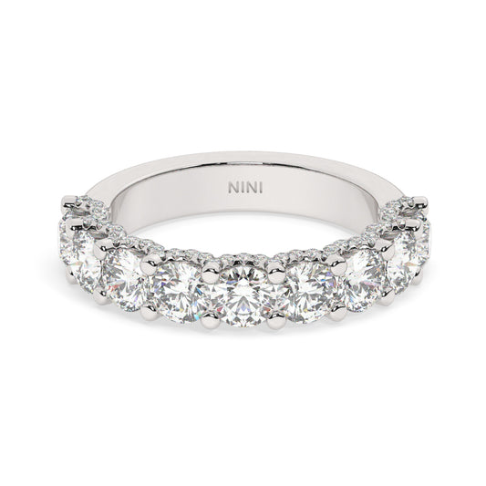 Bling Half Eternity Diamonds Ring