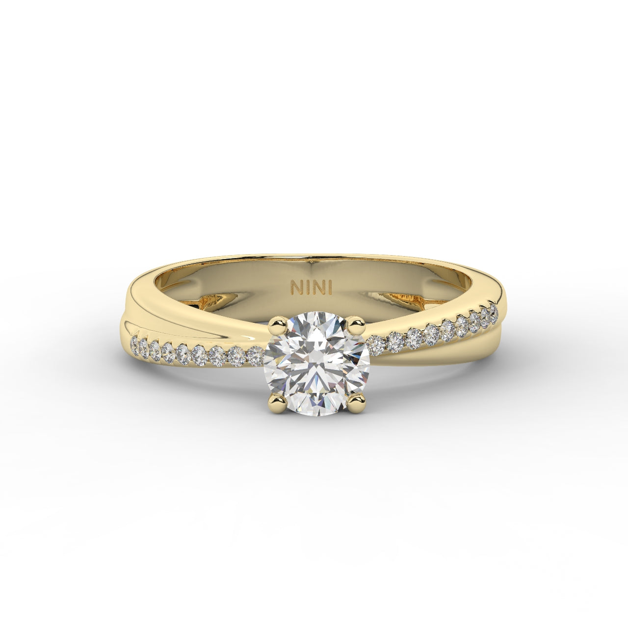 Asymmetric Engagement Ring - 0.50 Ct