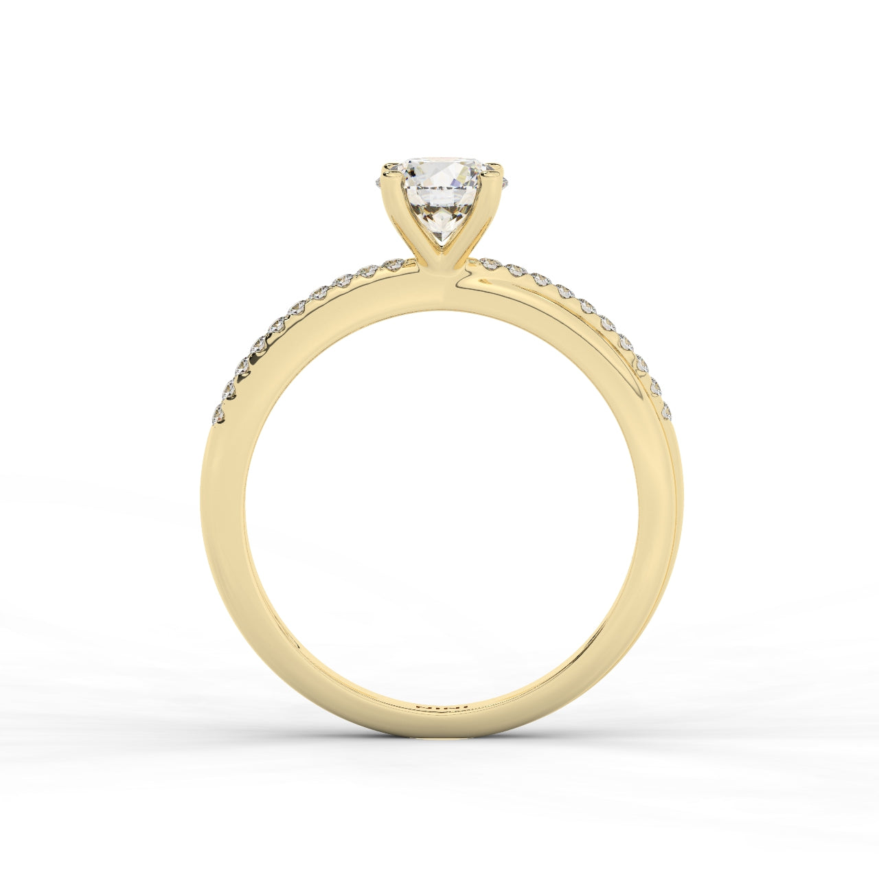 Asymmetric Engagement Ring - 0.50 Ct