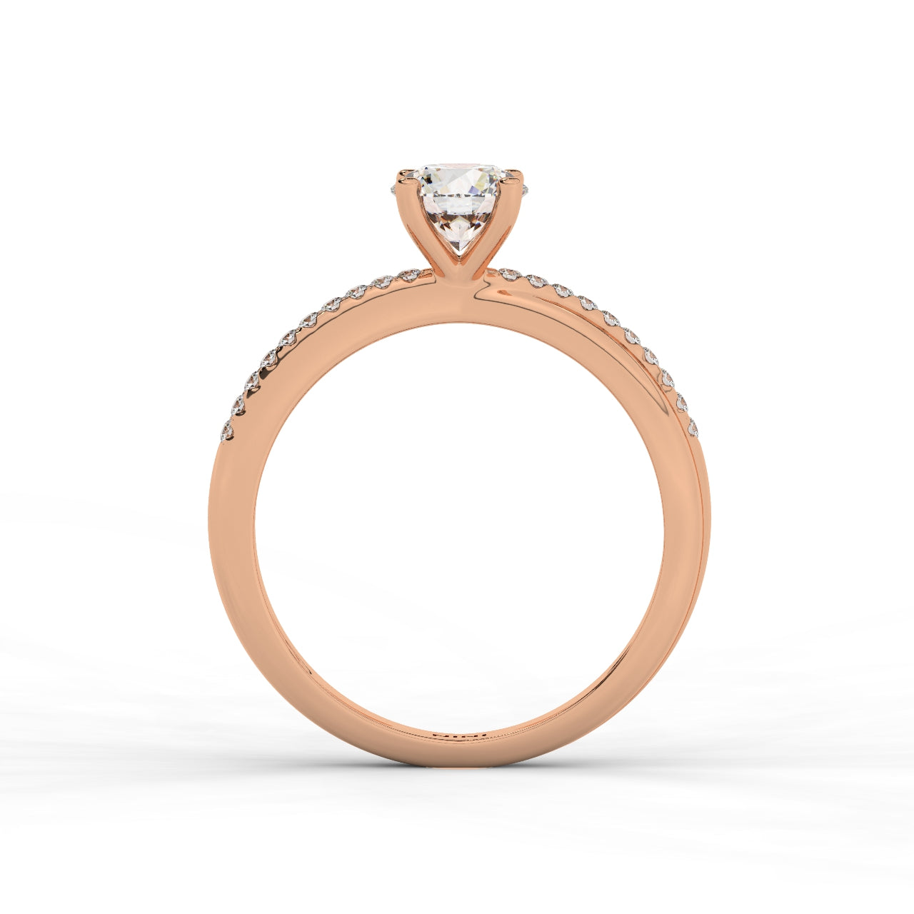 Asymmetric Engagement Ring - 0.50 Ct