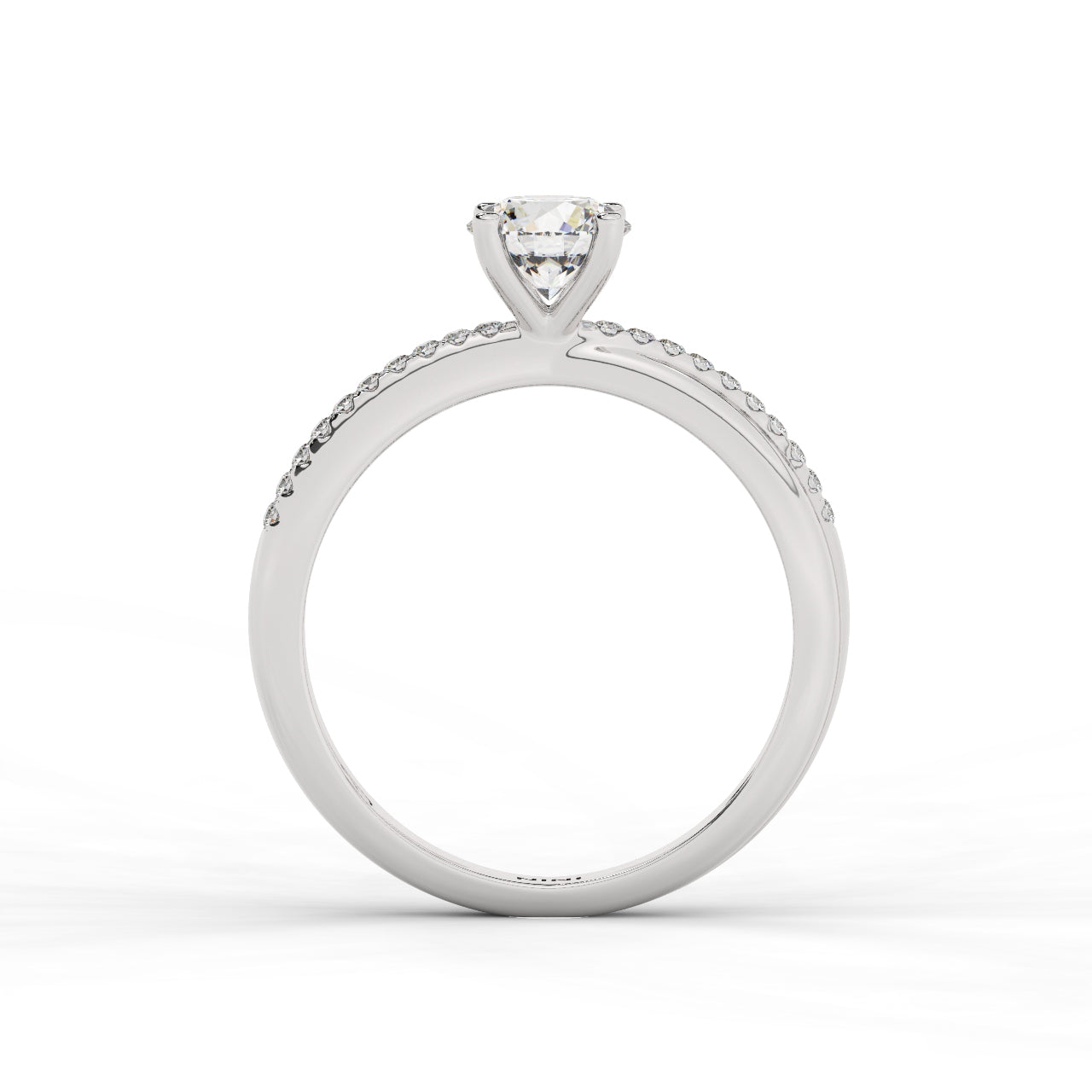 Asymmetric Engagement Ring - 0.50 Ct