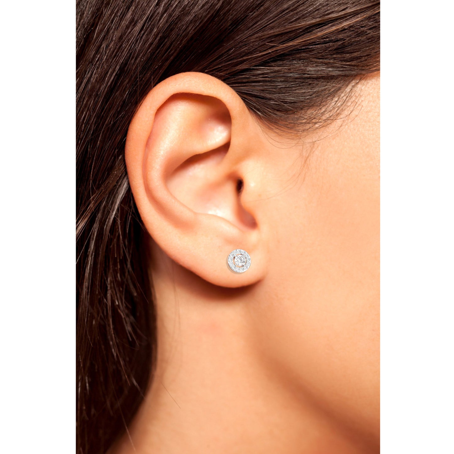 Diamond Halo Earrings