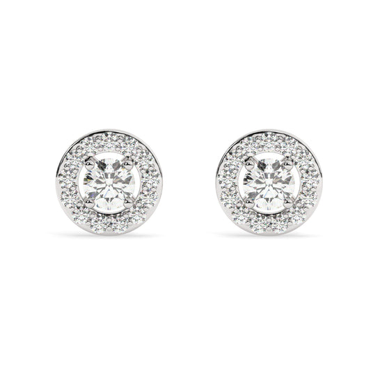 Diamond Halo Earrings