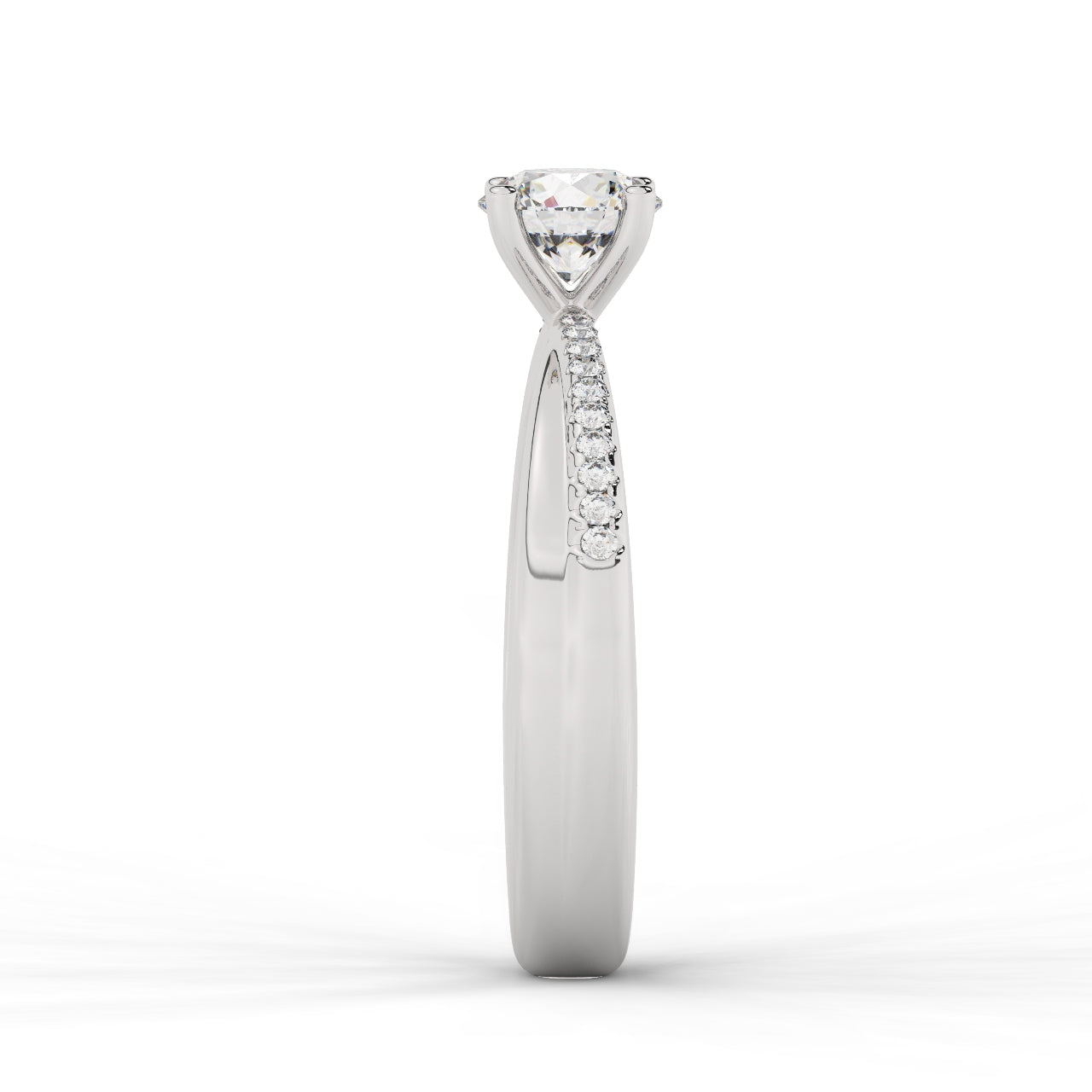Asymmetric Engagement Ring - 0.50 Ct