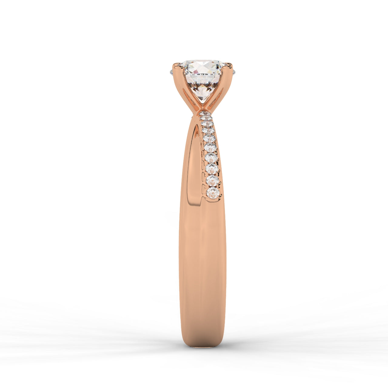 Asymmetric Engagement Ring - 0.50 Ct