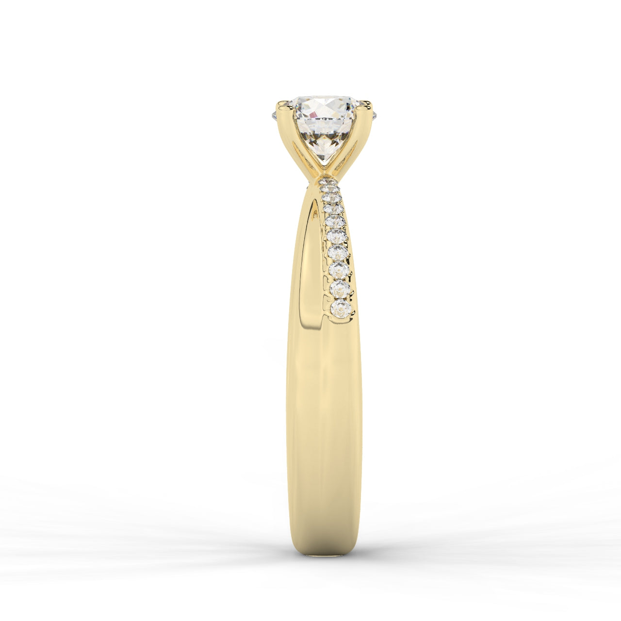 Asymmetric Engagement Ring - 0.50 Ct