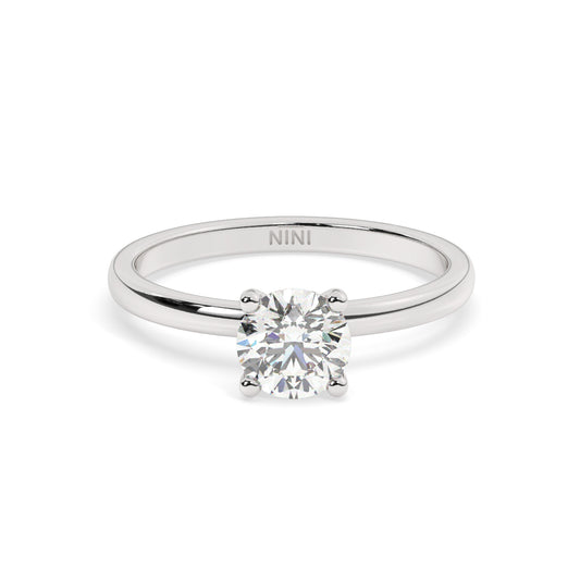 Solitaire Engagement Ring 0.50 Ct - 4 Prongs