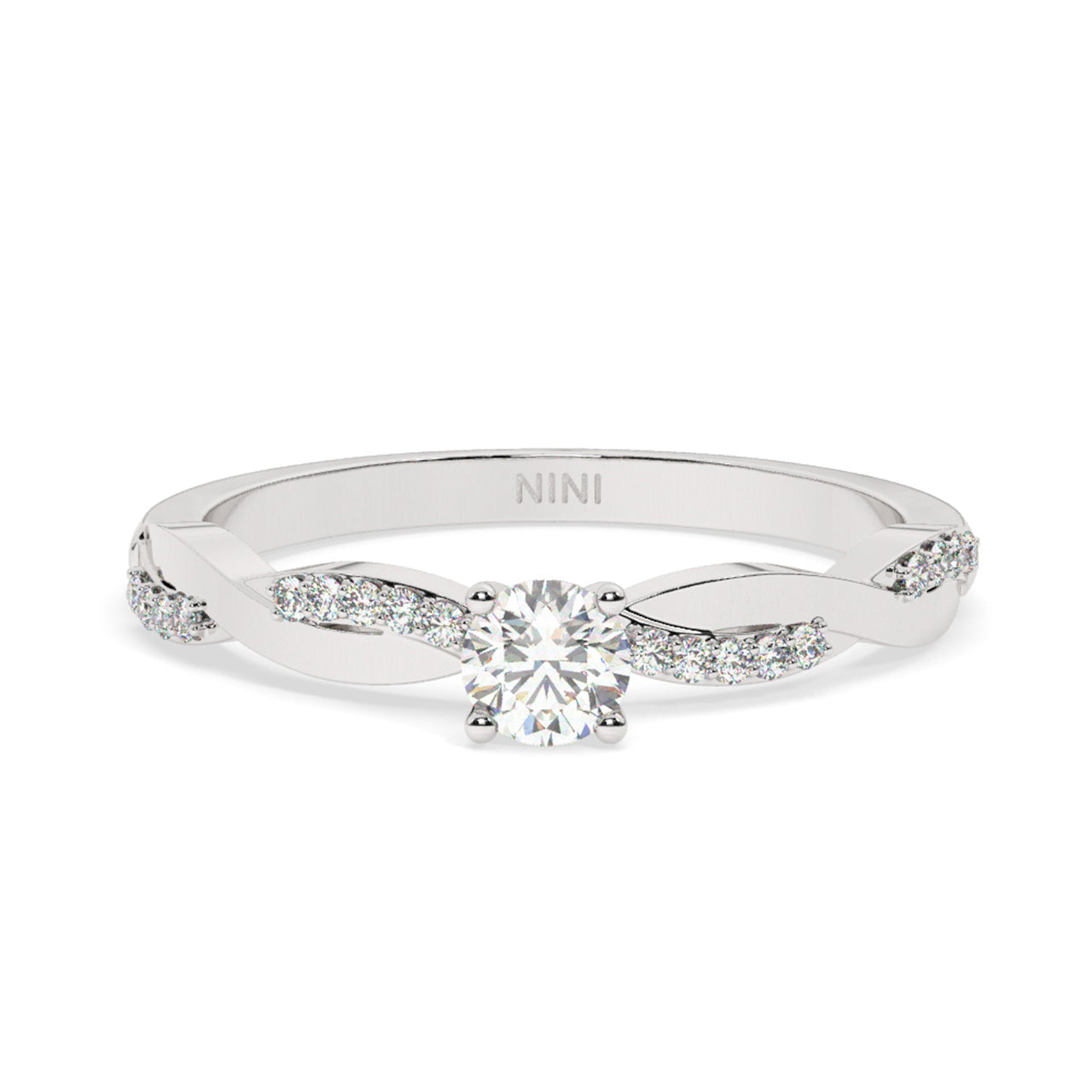 Twist Engagement Ring - 0.30 Ct